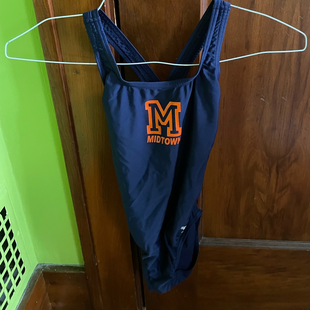 blue racing suit